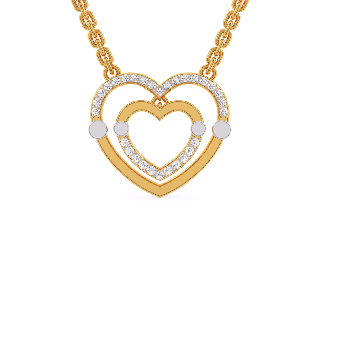 Forever Love Double Heart Shaped Necklace